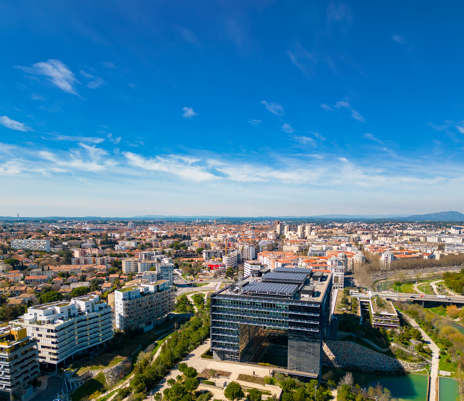 Montpellier vue en drone
